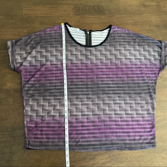 Folded & Hung Purple Gray Blouse - Picture 5 of 10